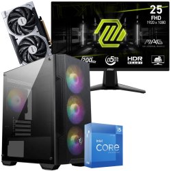 Setup Gamer Special Gaming / i5-12600K / RTX 5060 8G / 16GB Avec Gaming MSI MAG 24.5" Full HD IPS / 200 Hz - MSI