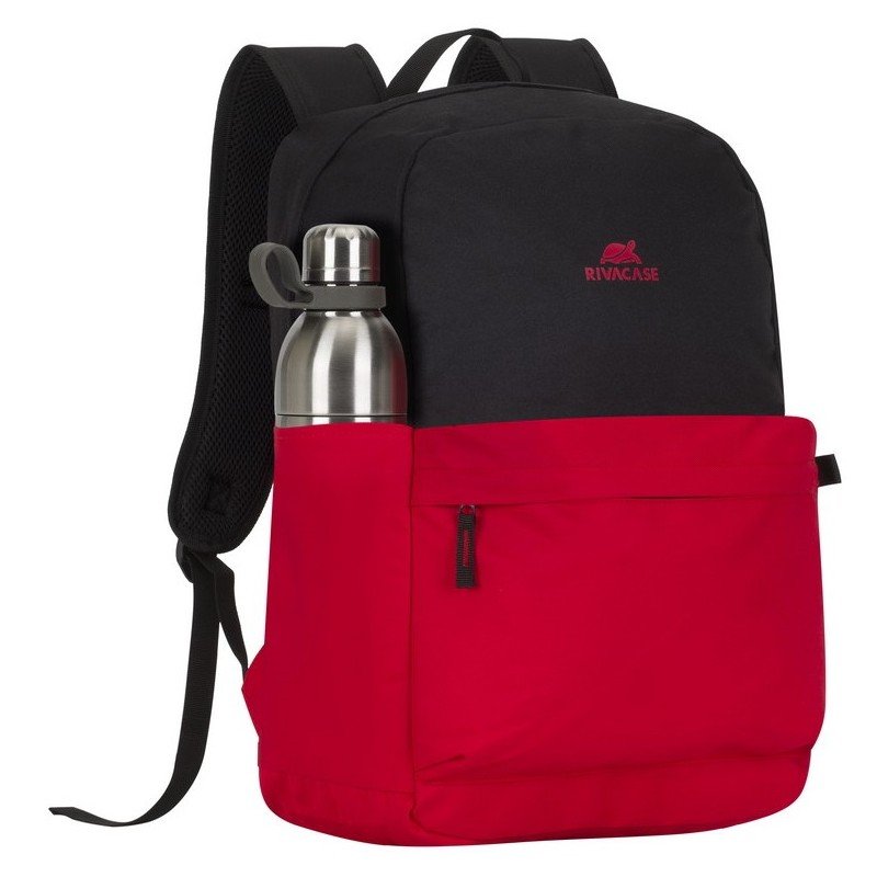 Sac à dos pour pc portable 15.6′′ RIVA 5560 – Noir & Rouge