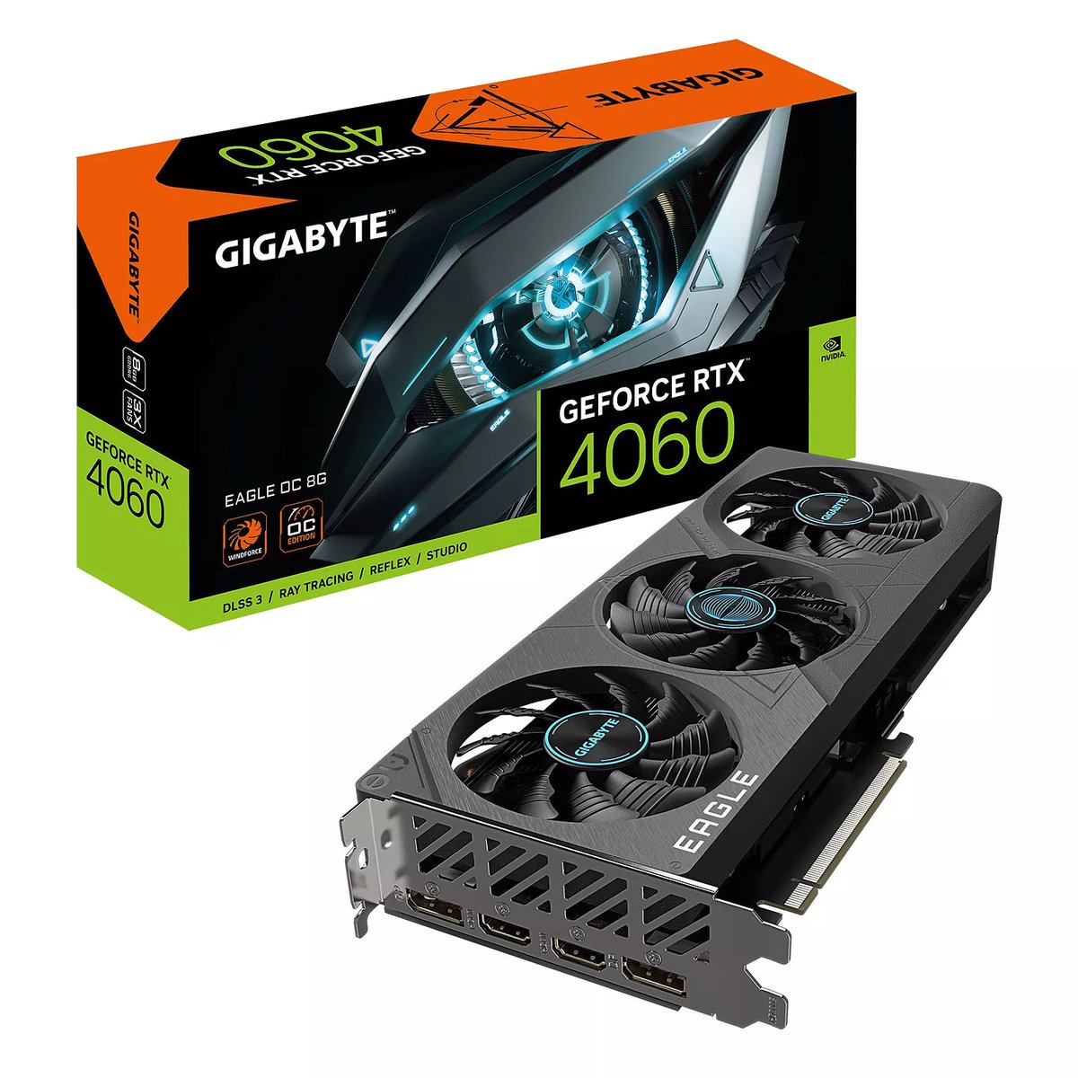 Carte graphique Gigabyte GeForce RTX 4060 EAGLE OC 8G - Gigabyte