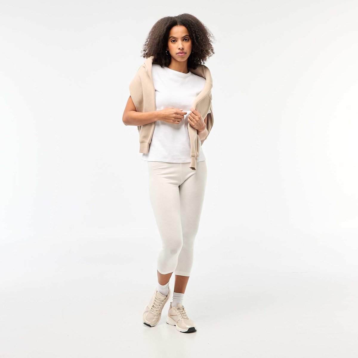 Legging court uni BLANC - Kiabi-Tunisie