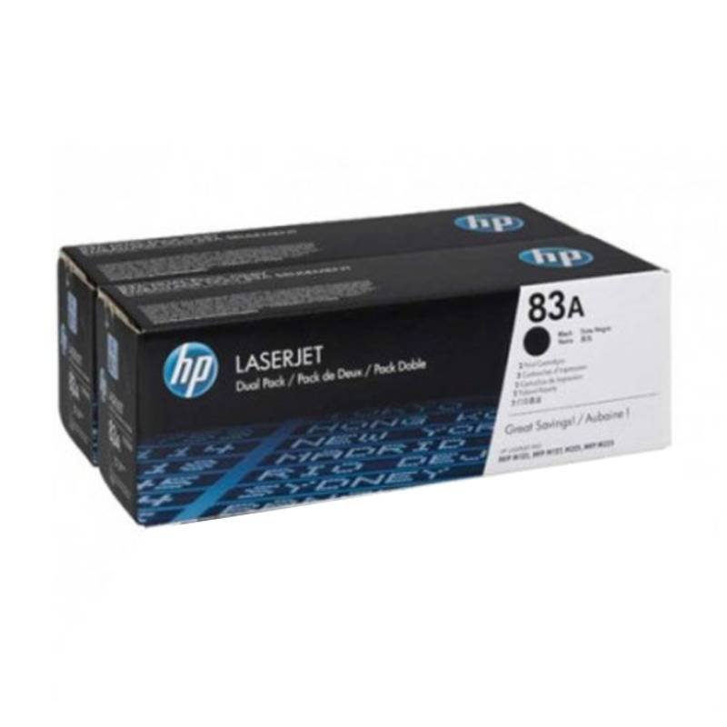 de 2 Cartouches de toner originales HP LaserJet 83A / Noir / 1500 pages CF283AF - HP
