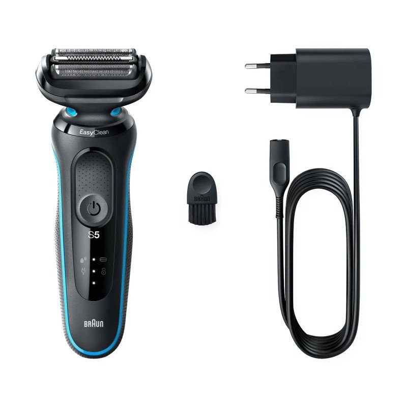 Rasoir Électrique Braun Séries 5 Wet &amp; Dry 51-M1000s Noir &amp; Bleu - Braun