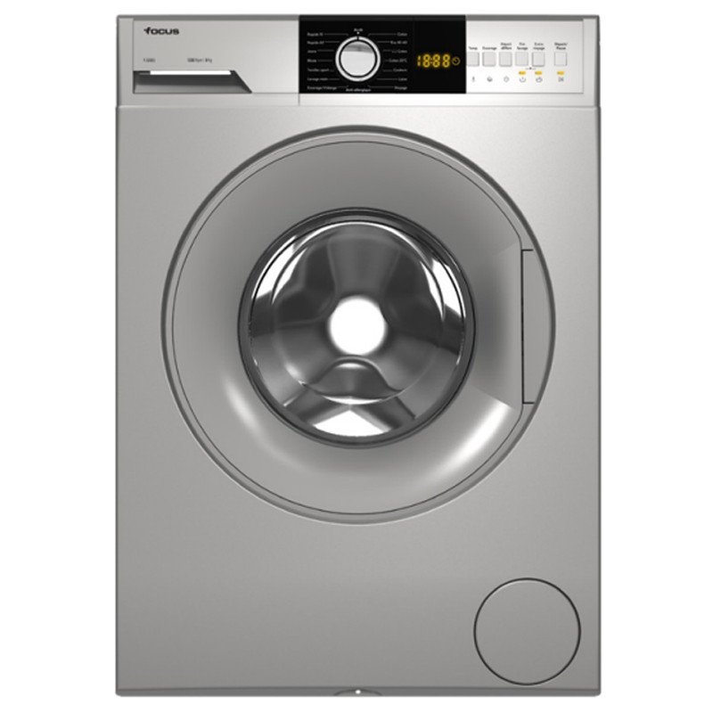 Machine à Laver Frontale Focus F.1208S 8Kg Silver - Focus
