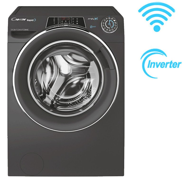 Machine À Laver Séchante Candy Rapido Pro 12Kg / 8 Kg Smart Silver - Candy