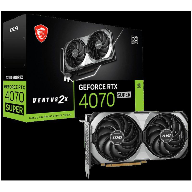 Carte Graphique Msi Geforce Rtx 4070 Super 12go Ventus 2x Oc – 912-V513-840 - MSI