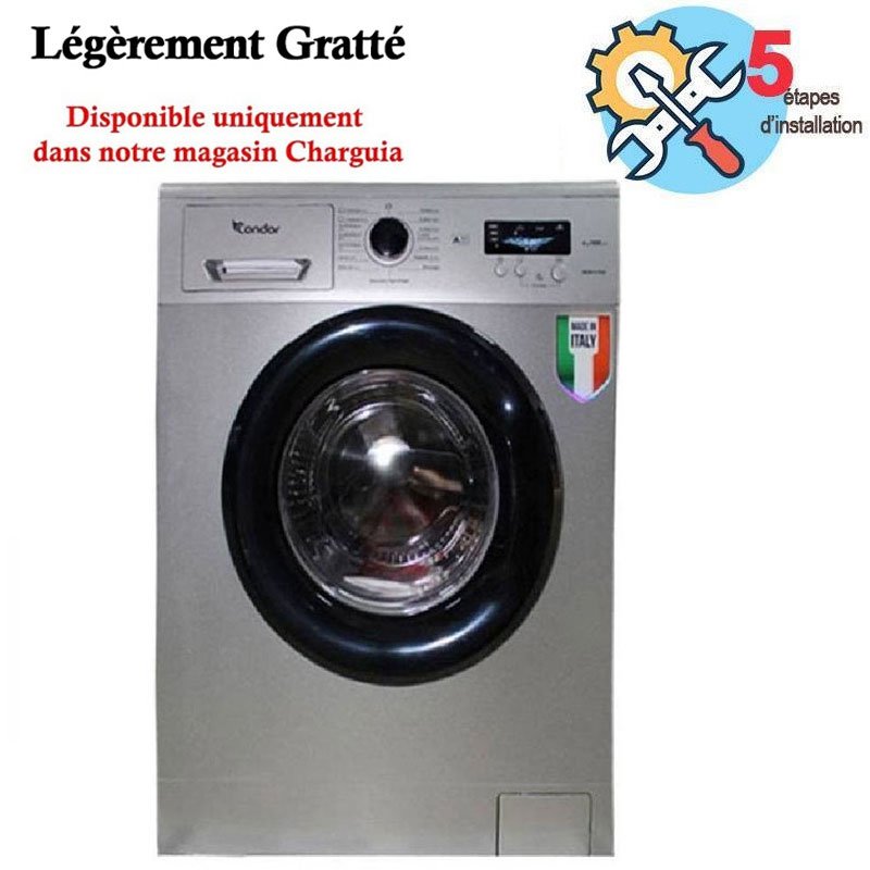 Lave linge Frontal CONDOR CON-G710S 7Kg - Silver - Condor