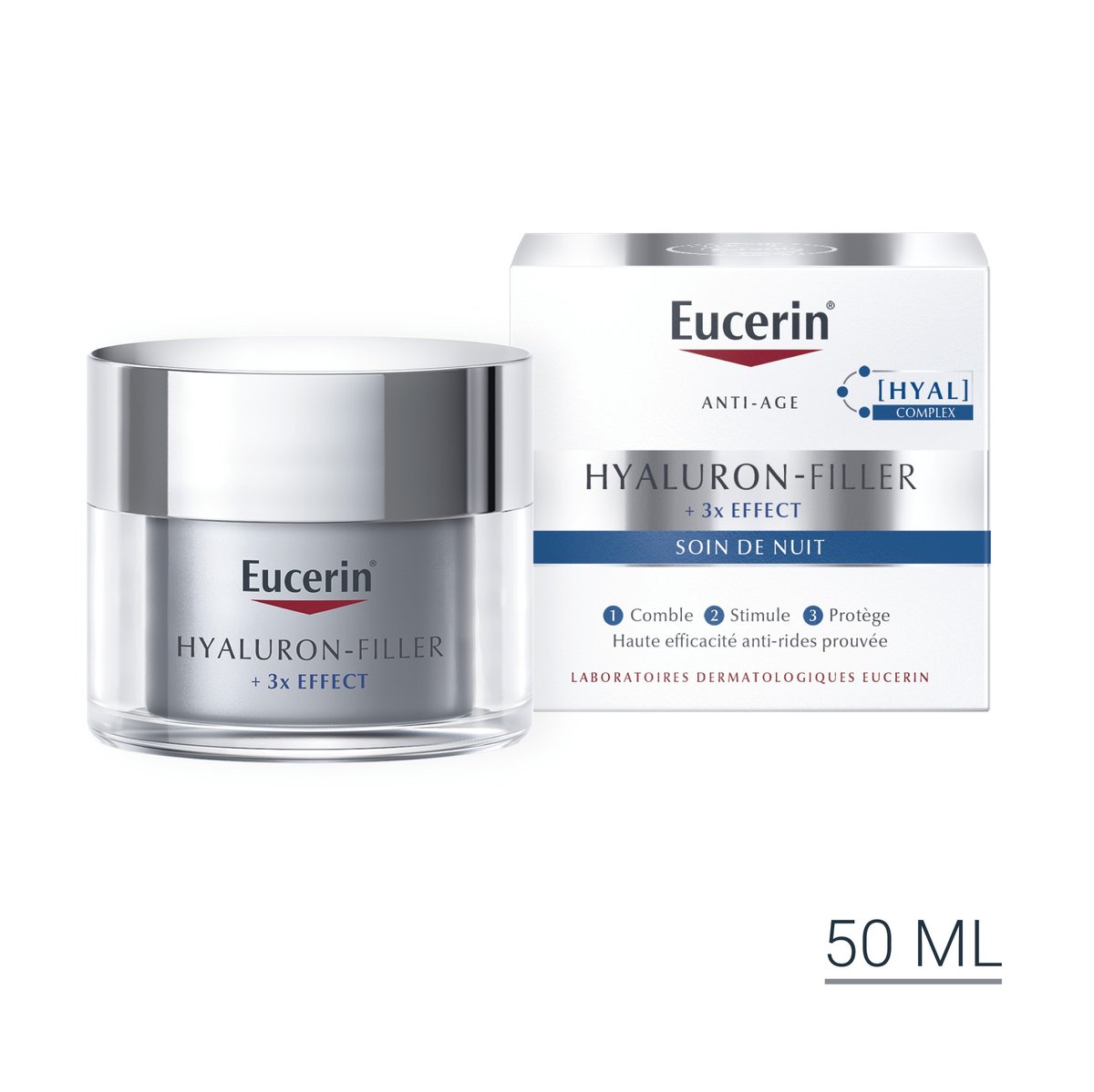 EUCERIN Hyaluron-Filler + 3x Effect Soin de Nuit 50ml - Eucerin