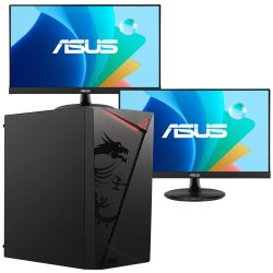 Pc de bureau Gamer LITE / i5-12600KF / 16 GB Avec Deux Écrans Asus VP229HF 22" LED Full HD IPS / 100 Hz / Windows 11 Pro - ASUS