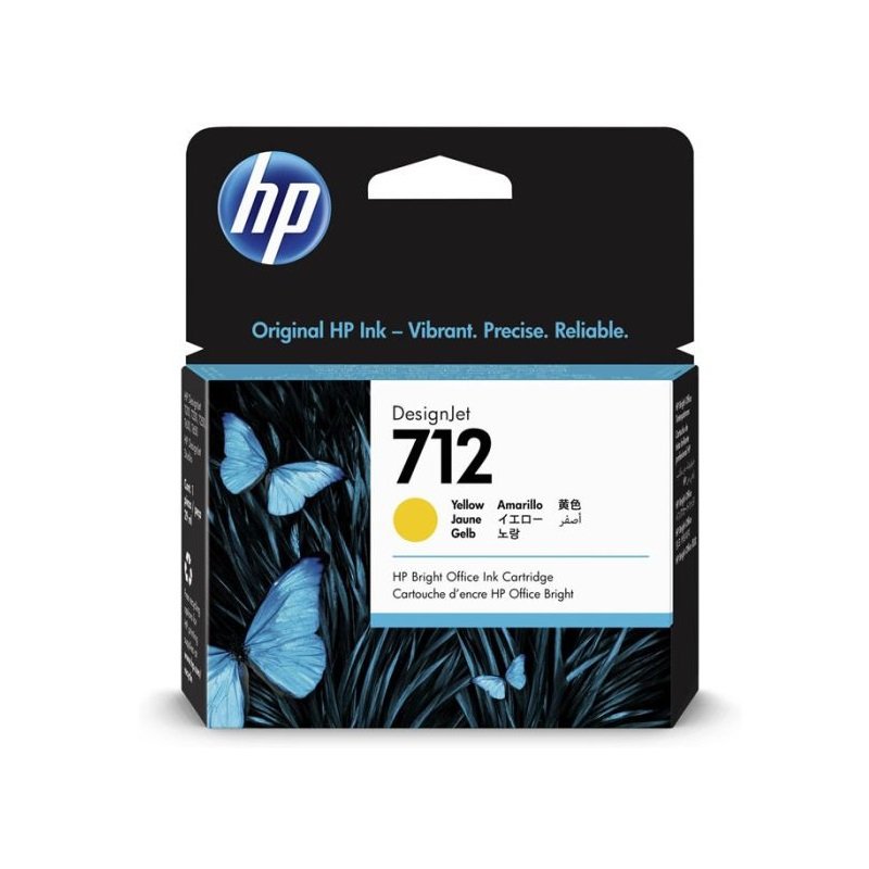 Cartouche D&rsquo;encre D&rsquo;origine Hp 712 – JAUNE 3ED69A - HP