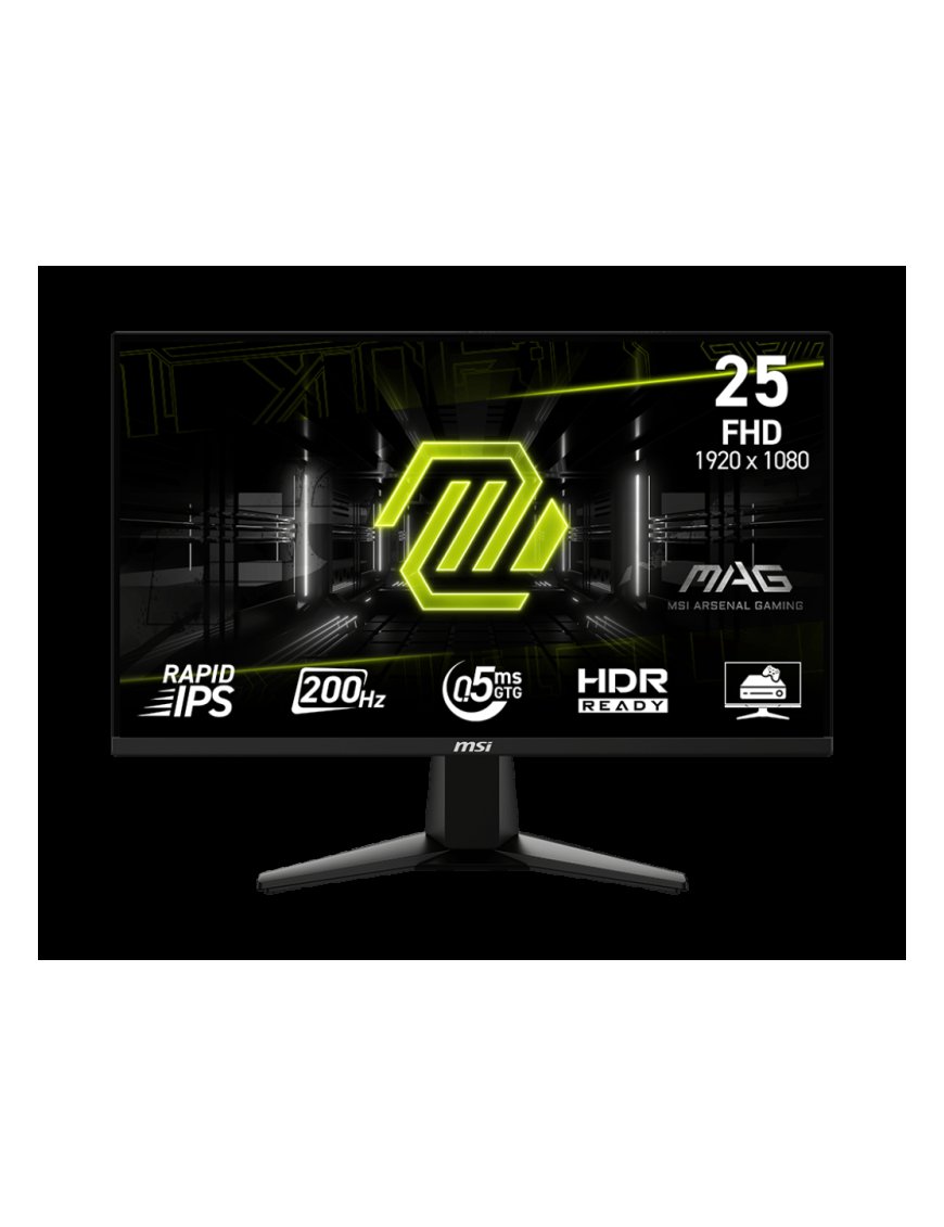 ECRAN GAMING MSI MAG 255F E20 24.5" FULL HD IPS / 200 HZ / 0.5 MS / NOIR - MSI