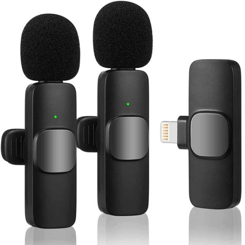Mini Microphone Sans Fil K9 Pour Iphone – Noir – K9 - Apple