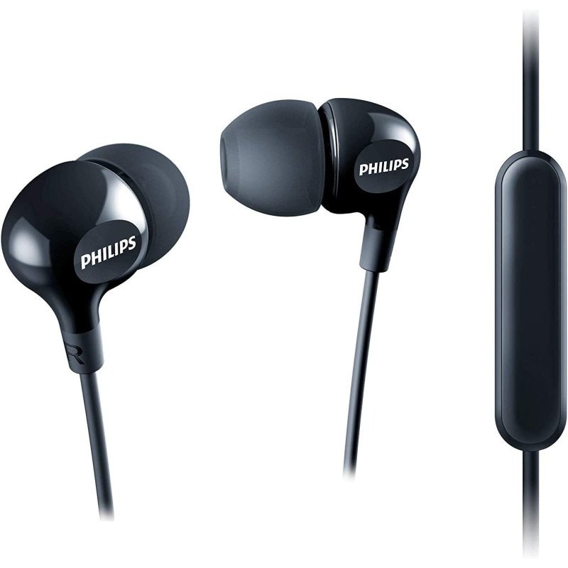 Écouteurs filaire intra-auriculaires avec micro Philips – Noir – SHE3555BK/00 - Philips