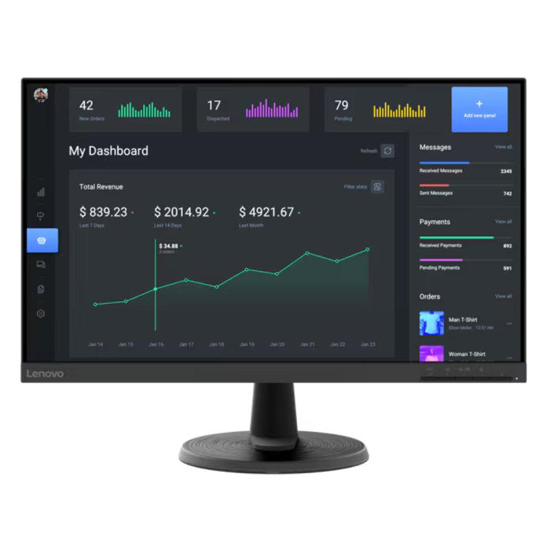 Ecran Lenovo C24-40 24&Prime; Led Full Hd Va – Noir – 63DCKAT6EU - Lenovo