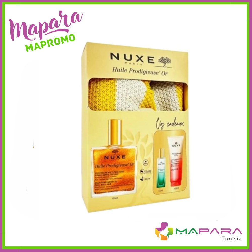 Nuxe Sac Huile Prodigieuse Or 100ml + Prodigieux Gelee de Douche Floral 200ml (Offert) + le Parfum Neroli 15ml (Offert) Ref 0053 - Nuxe