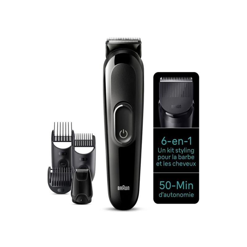 Tondeuse Multifonction 6EN1 BRAUN MGK3410 Rechargeable – Noir - Braun