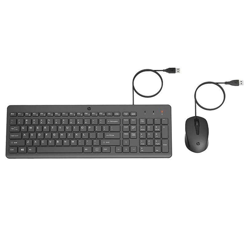Ensemble Clavier + Souris Filaire HP 150 AZERTY Arabisé - Noir - HP