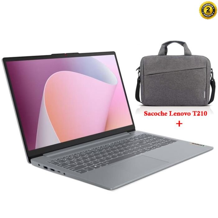 PC Portable Lenovo IdeaPad Slim 3 15AMN8 Ryzen 5 7520U 8GB 512GB SSD - Gris - Lenovo