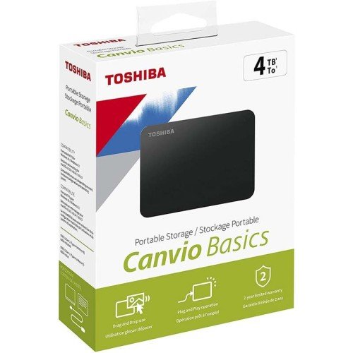 Disque Dur Externe Toshiba Canvio 2,5" 4TB Noir - Toshiba