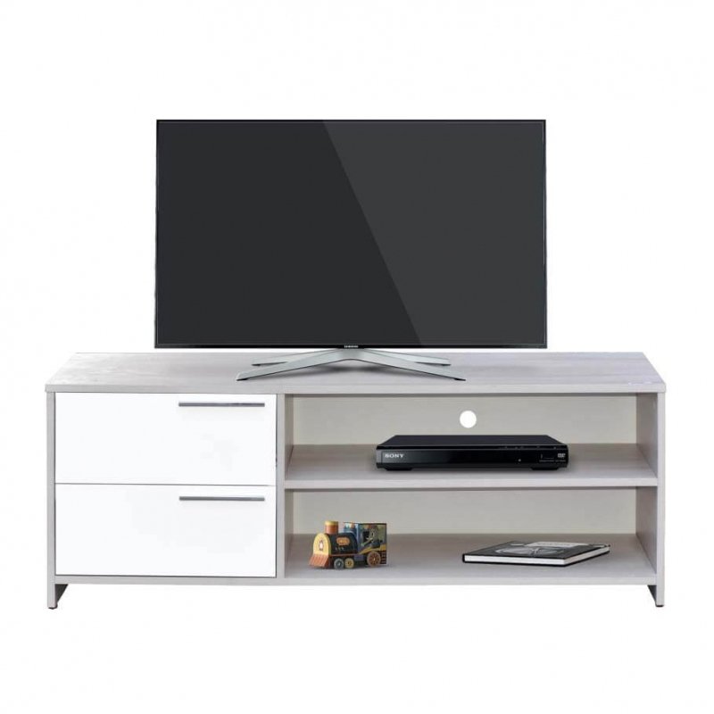 Table TV SOTUFAB XPERIA - Chêne brut&Blanc (TV072CB-BC)