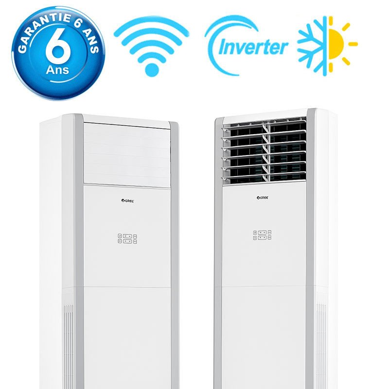 Climatiseur Armoire Gree CL48ALXL-K3DTC7A 48000 BTU Smart Inverter Chaud Froid Blanc