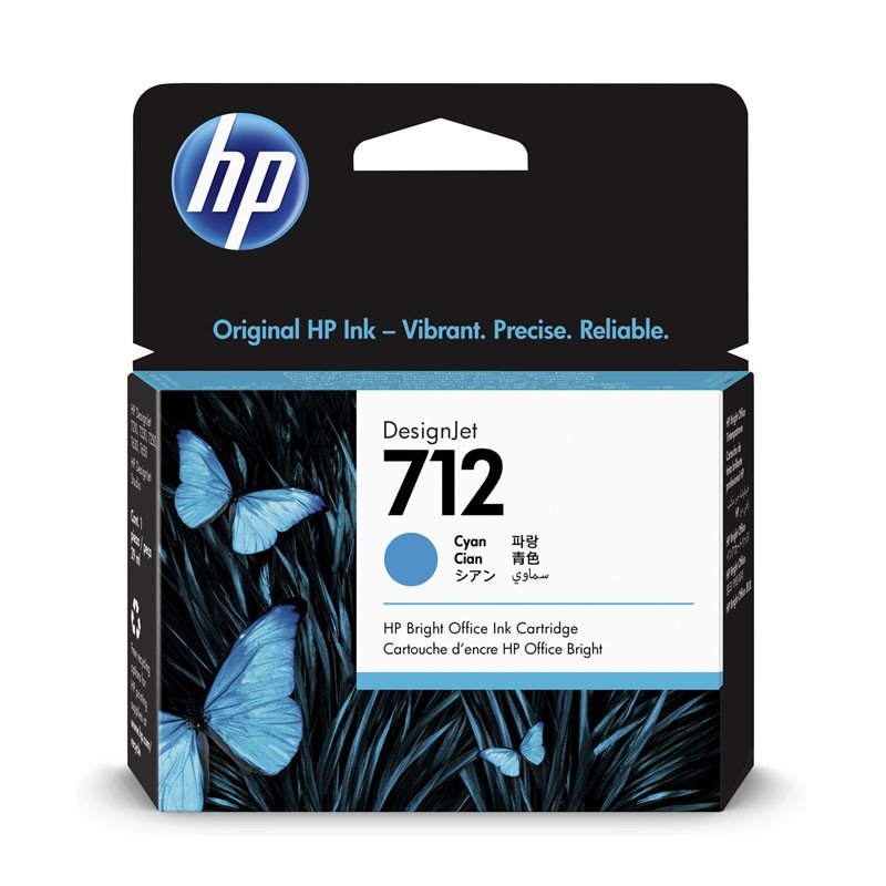 Cartouche d'encre d'origine HP 712 - Cyan (3ED67A) - HP