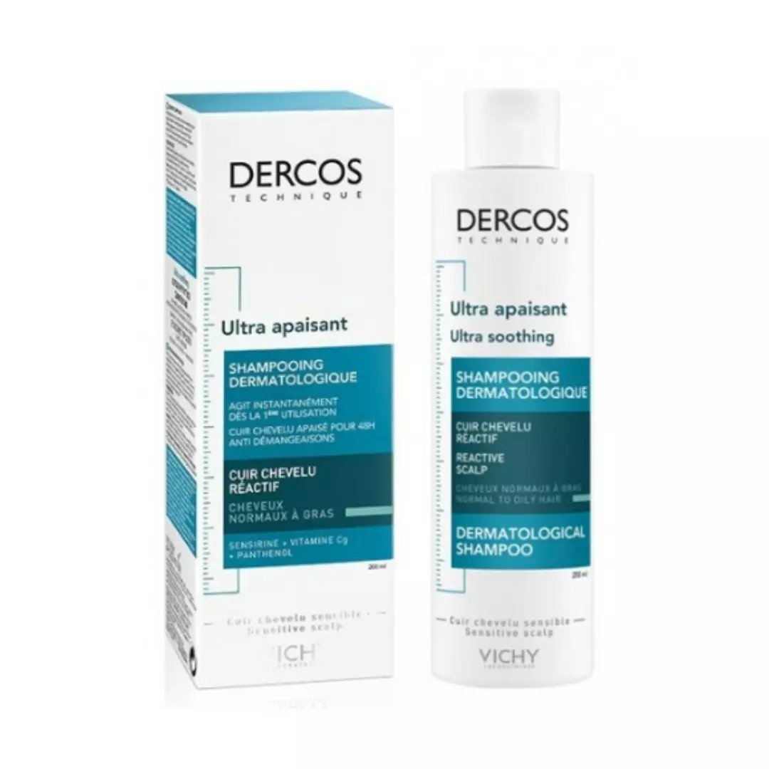 vichy dercos shampooing ultra apaisant cheveux secs 200ml - Vichy