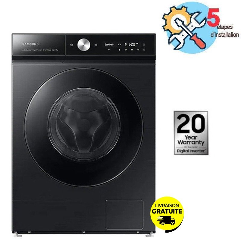 Lave linge Séchant Frontal SAMSUNG WD11D7B85GBM 11Kg - Silver - Samsung