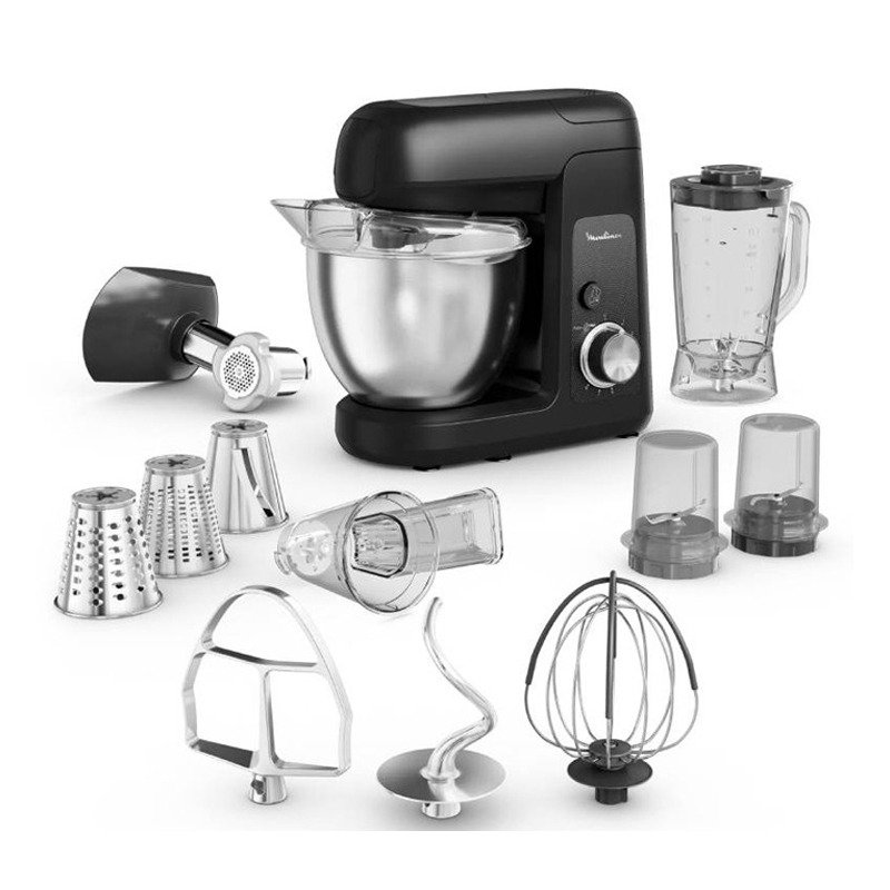 Robot Pétrin Multifonction MOULINEX QA525810 1100W - Noir - Moulinex
