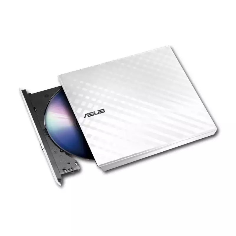 Graveur DVD Slim externe Asus 8D2S+U LITE Blanc – 90-DQ0436-UA221KZ - ASUS