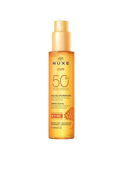 Nuxe Sun Huile Bronzante Visage Et Corps Spf50 150ml - Nuxe