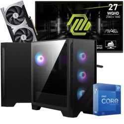 Setup Gamer Special Gaming / i7-12700KF / RTX 5060 Ti 8G / 32GB Avec Gaming MSI MAG 275QF 27" WQHD IPS / 180 Hz - MSI