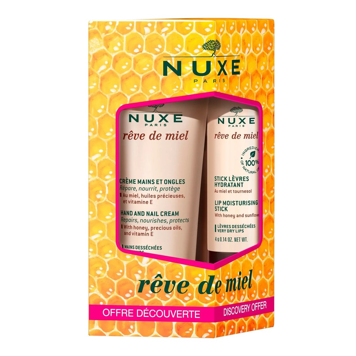 NUXE Rêve de Miel Duo Stick Lèvres et Crème Mains - Nuxe