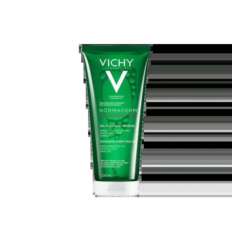 VICHY NORMADERM PHYTOSOLUTION GEL PURIFIANT INTENSE PEAUX GRASSES 200ML - Vichy