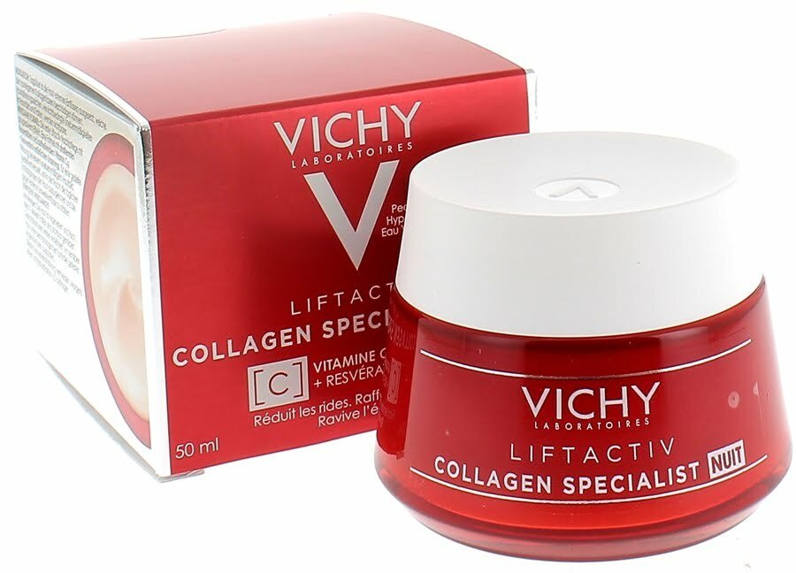 VICHY Liftactiv Collagen Specialist Creme de Nuit Anti Rides + Vitamine C 50ml - Vichy