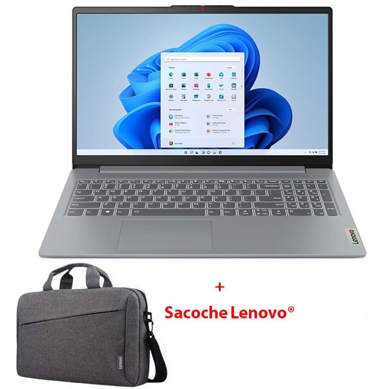 Pc Portable Lenovo IdeaPad Slim 3 15AMN8 AMD Ryzen 3 8GB 256GB SSD Gris – 82XQ00HCFG - Lenovo