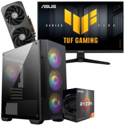 Setup Gamer Special Gaming / Ryzen 5 5500 / RTX 5060 8G / 16GB Avec Gaming Asus TUF Gaming 24.5" Full HD VA / 200 Hz - ASUS
