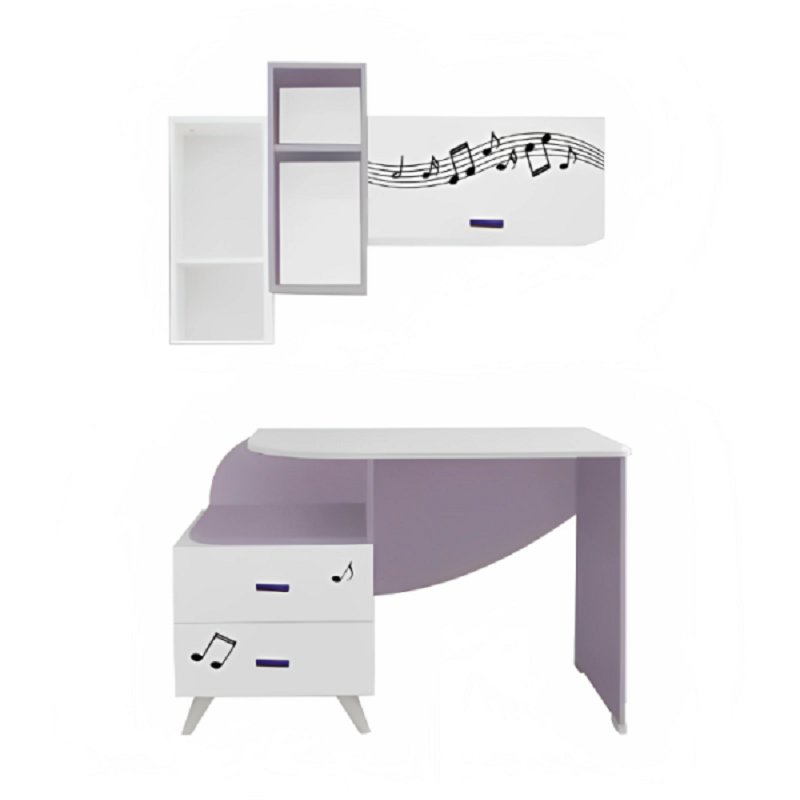 Lit Junior Violette Sotufab Violet/ Blanc – CHE28VL/BC100