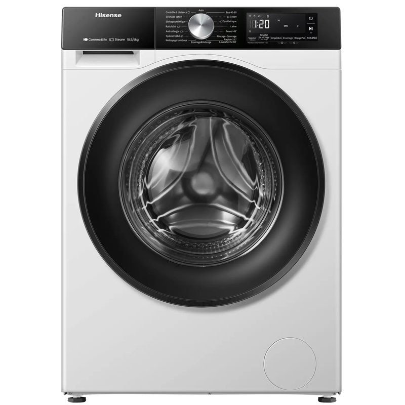 Machine à Laver Hisense WF3S1043BW 10.5Kg Smart Inverter Blanc - Hisense