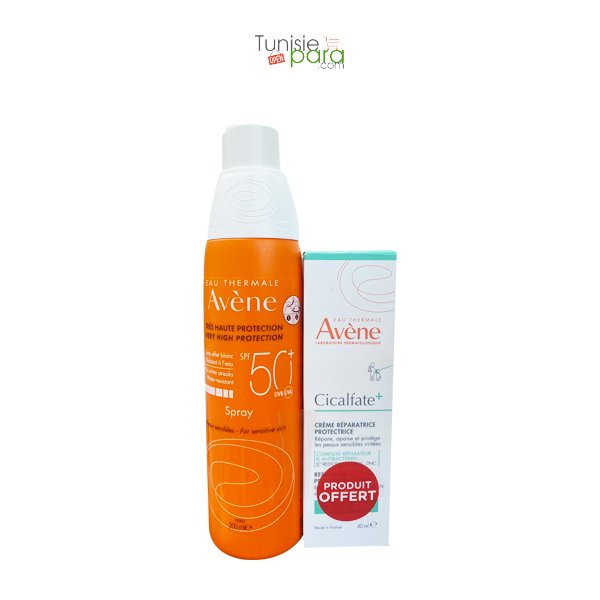 Avène DUO Spray Adulte SPF50+ 200ml + Cicalfate+ Creme reparatrice 40ml OFFERTE - Avène