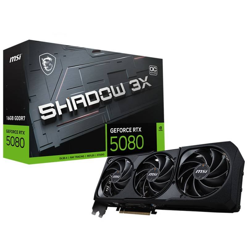 Carte Graphique Gamer MSI GeForce RTX 5080 16G SHADOW 3X OC - MSI