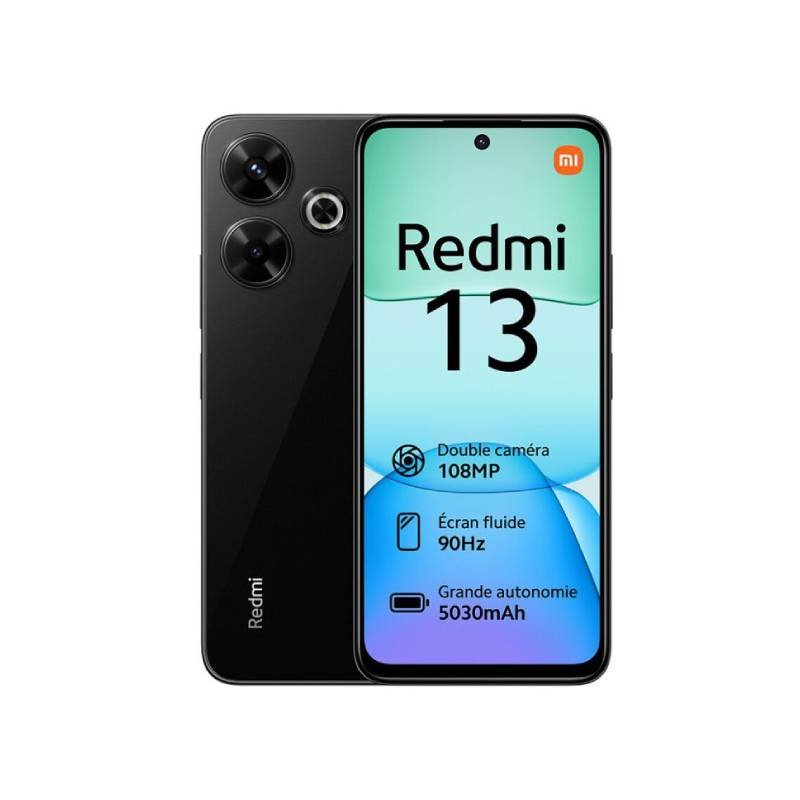 Smartphone XIAOMI Redmi 13 8Go 256Go - Noir - Xiaomi