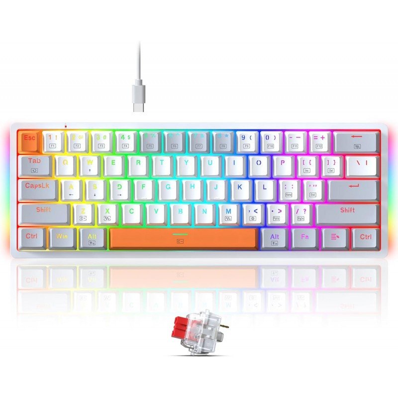 Clavier Gamer Mécanique Redragon AKALI K642WGO RGB RED SWITCH