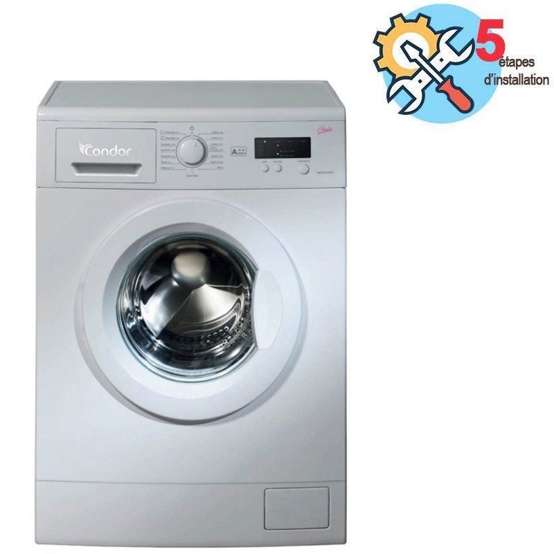 Lave linge Frontal CONDOR CON-G610S 6Kg - Silver - Condor