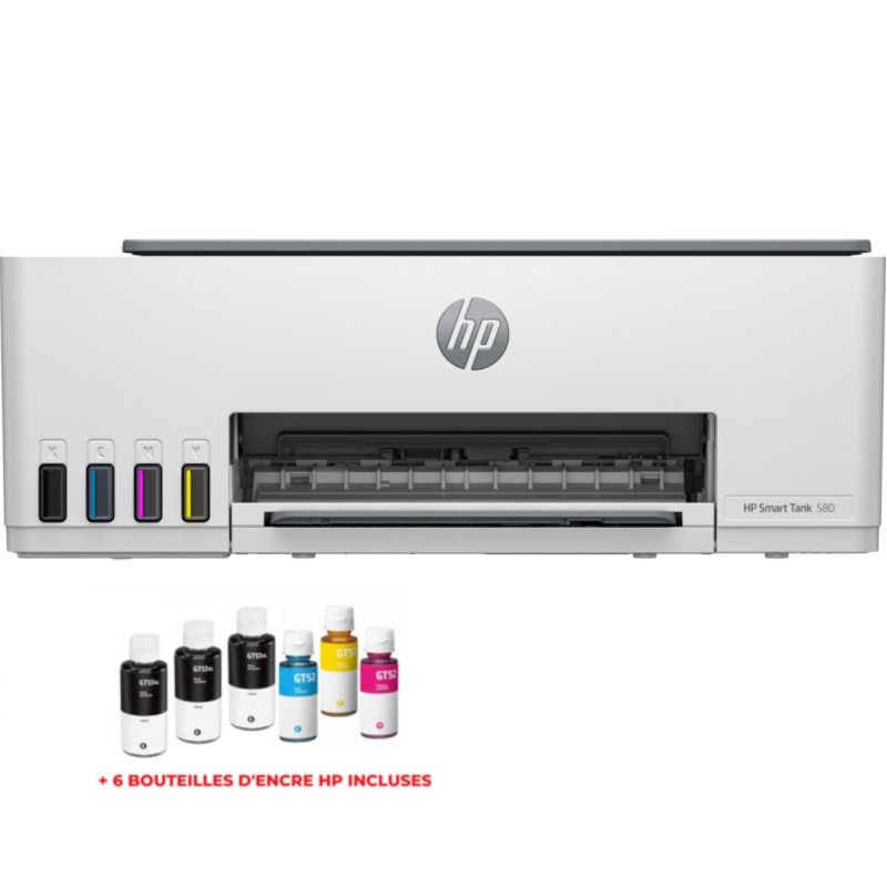 Imprimante 3en1 HP Smart Tank 580 Couleur WI-FI – 1F3Y2A - HP