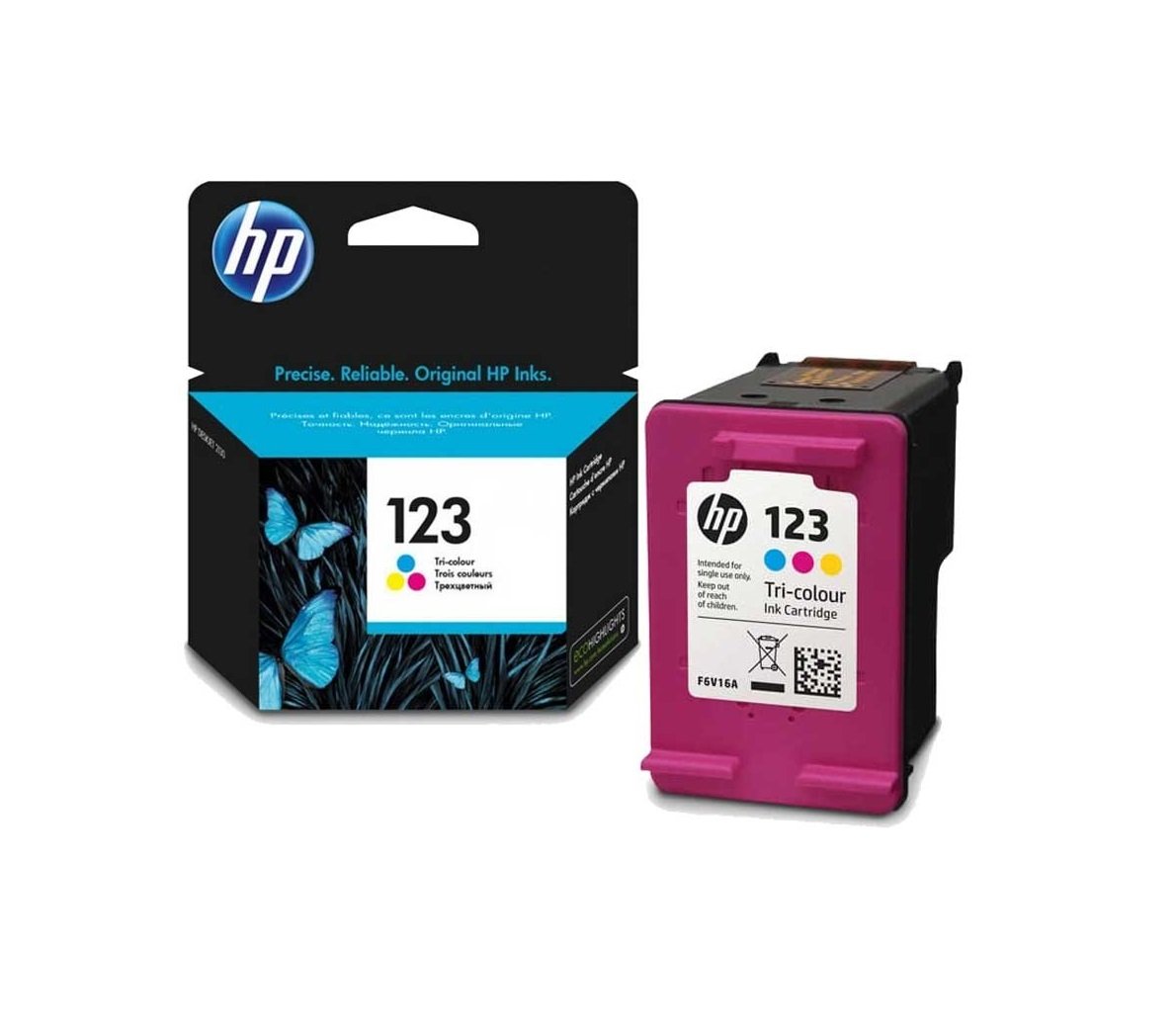 Cartouche Jet d&rsquo;encre Original HP 123 Couleurs – F6V16AE - HP