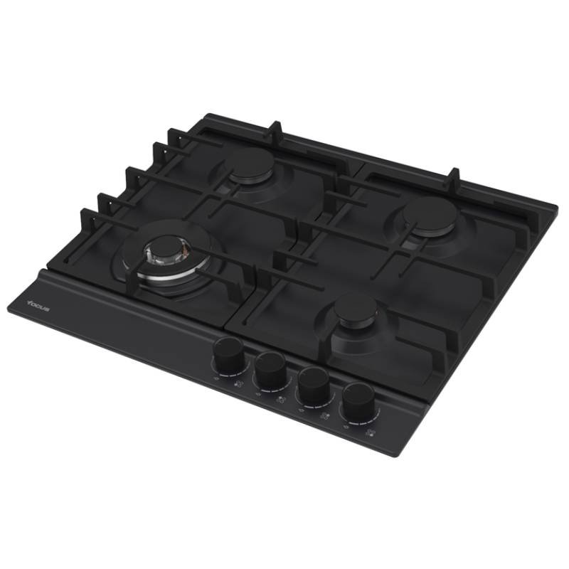 Plaque de Cuisson Encastrable FOCUS F8004BS 4 Feux 60cm - Noir - Focus