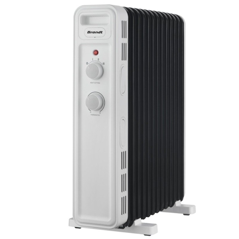 Radiateur à Bain D'huile Brandt RBH11BBW 11 éléments 2300W Blanc - Brandt