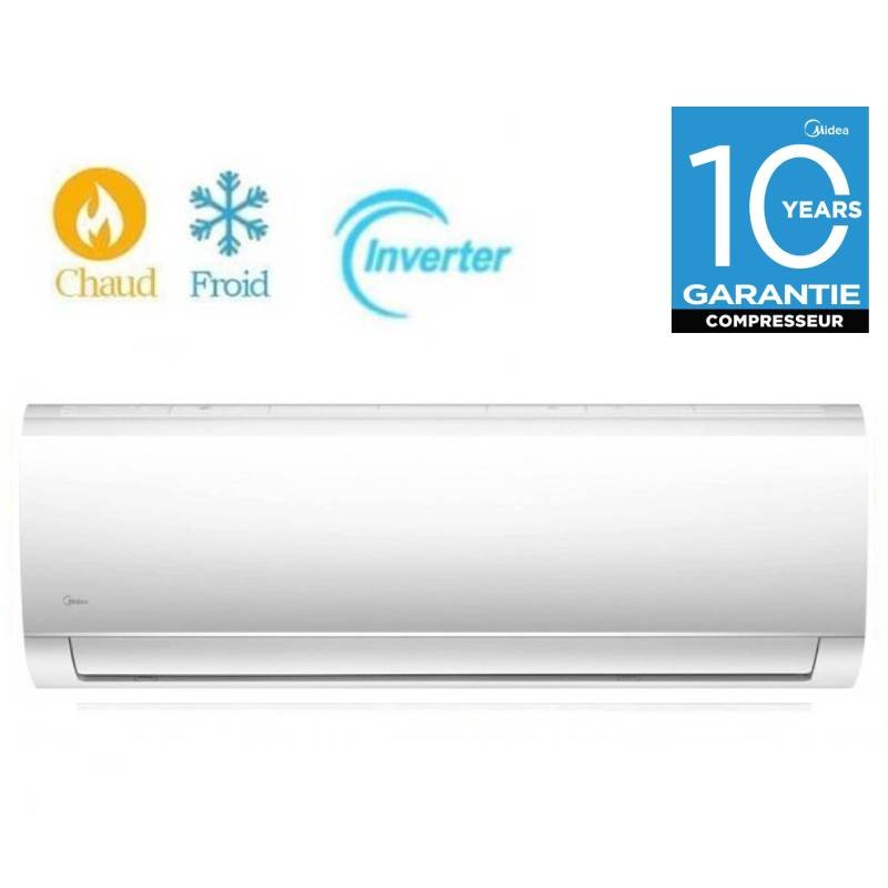 Midea 24000 BTU Chaud & Froid Inverter Tropicalisé MSAF-24HRDN1 Blanc - Midea