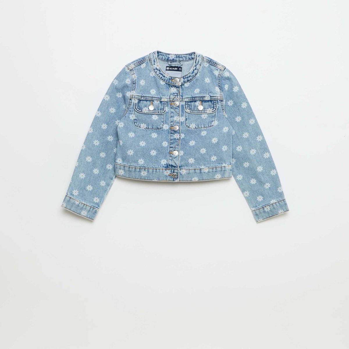 Veste en denim à col rond BLEU - Kiabi-Tunisie