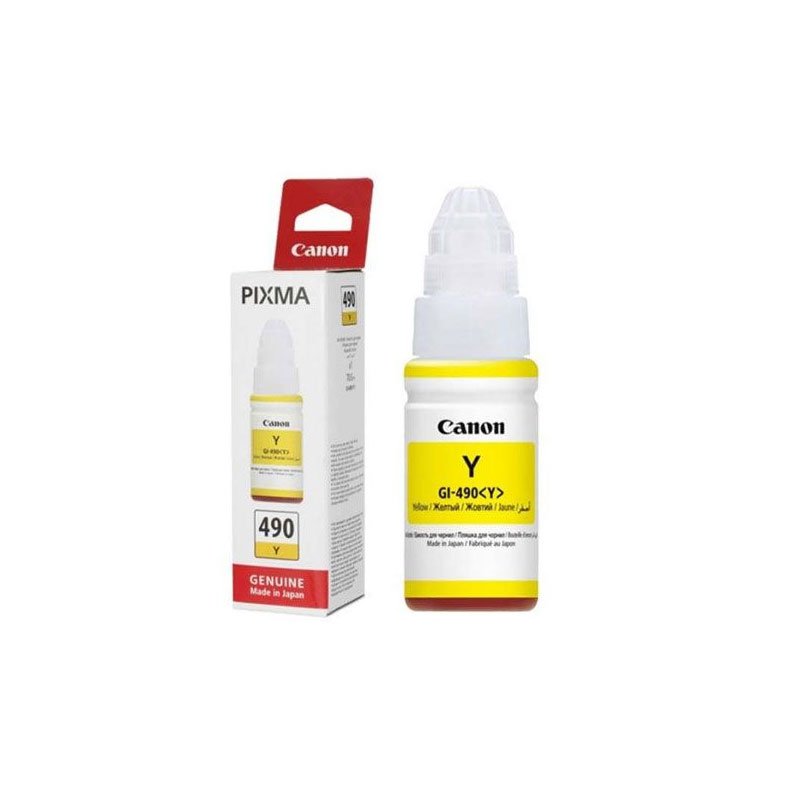Bouteille d'encre Adaptable Canon GI-490 - Jaune - Canon